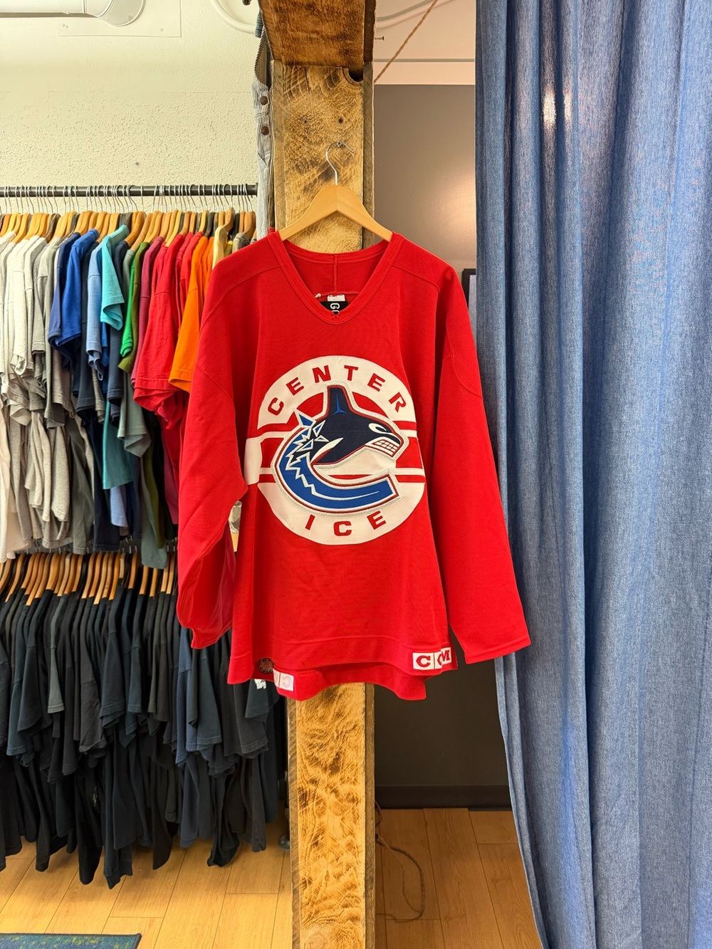 Vintage Vancouver Canucks red jersey